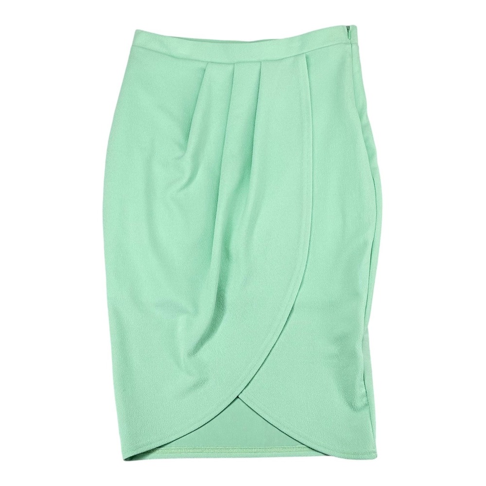 Lipsy London UK 12 Light Green Wrap Pencil Skirt Casual